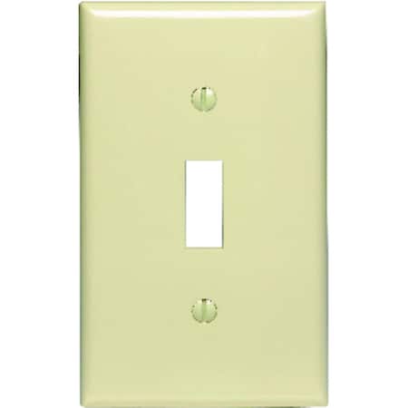 Leviton Leviton Ivory 1 gang Nylon Toggle Wall Plate 1 pk 00PJ1-00I